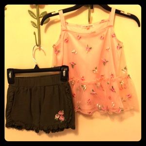 Girls tank and short set